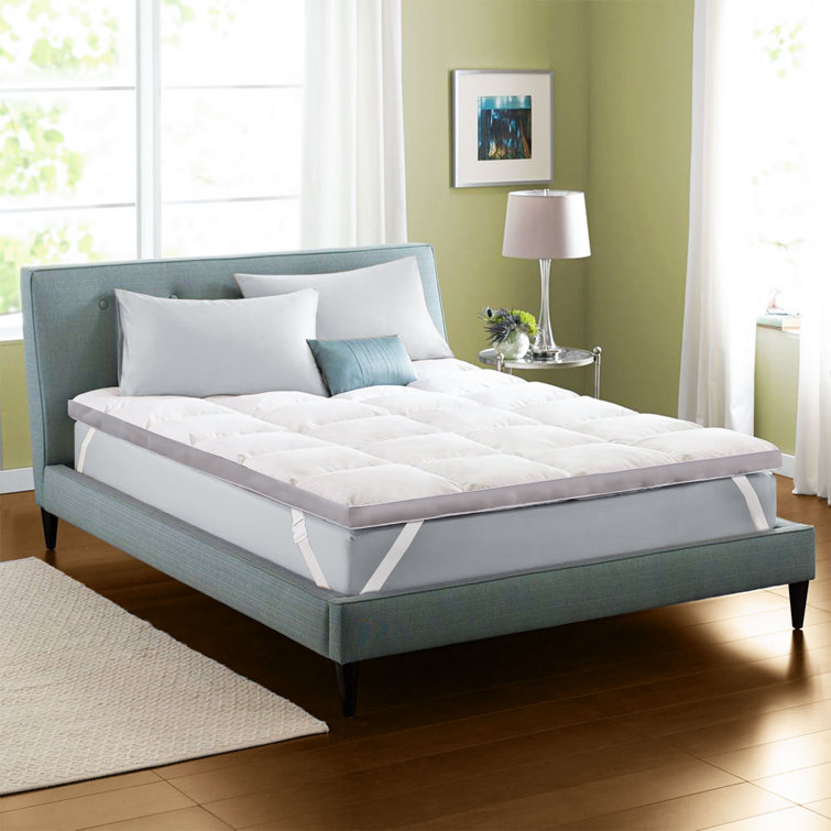 Alwyn Home Lise White Goose Down Mattress Topper Wayfair Canada